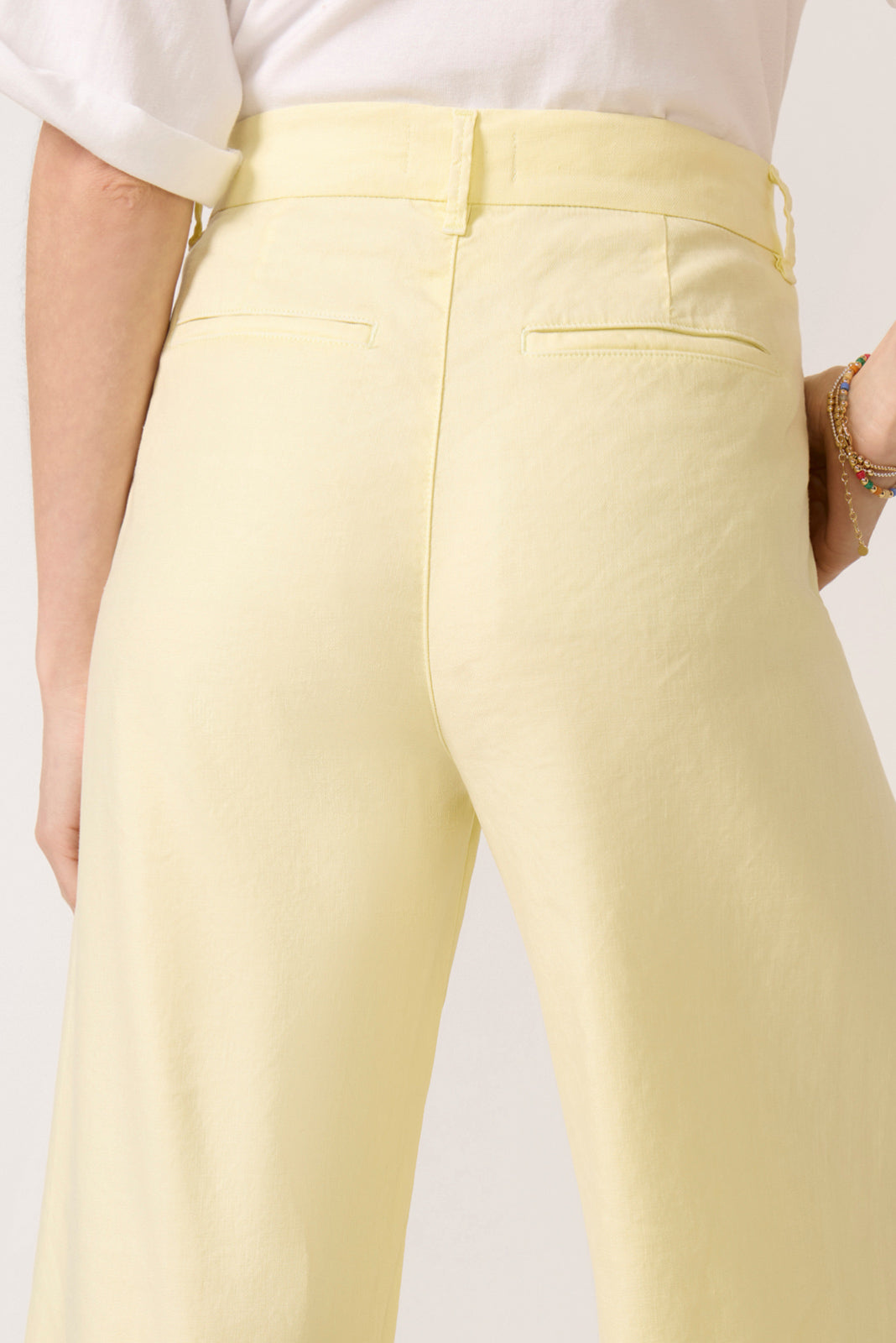 Joelle Stretch Linen Crop Pant