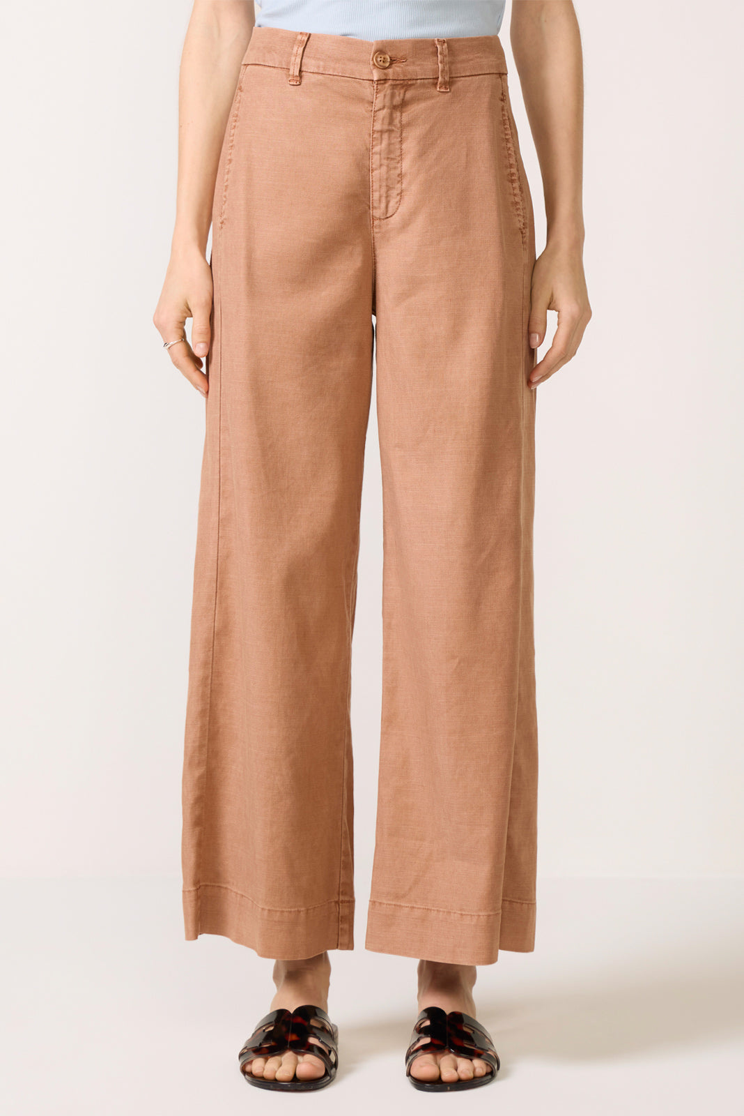 Joelle Stretch Linen Crop Pant