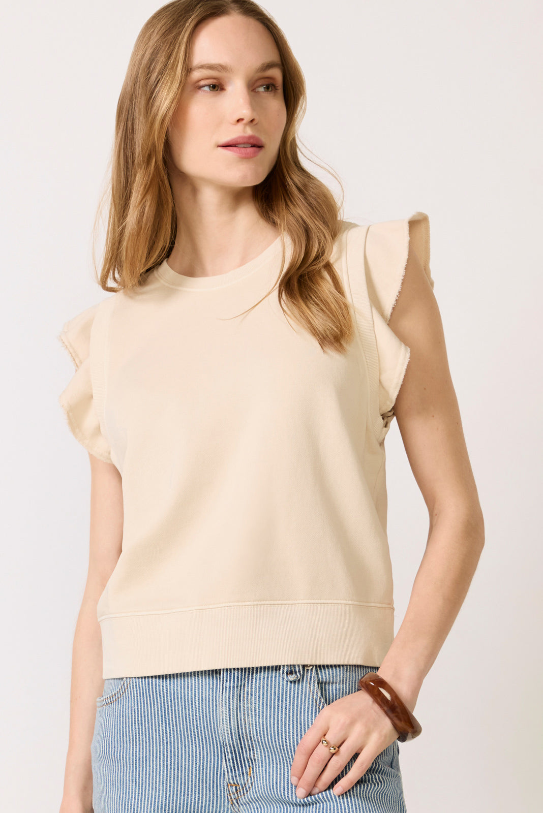 Tori Ruffle Sweatshirt