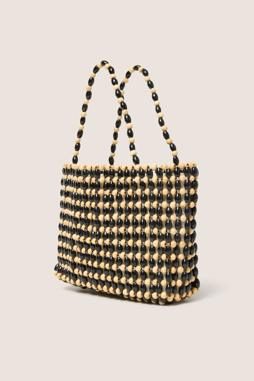 Maya Wood Beaded Handbag