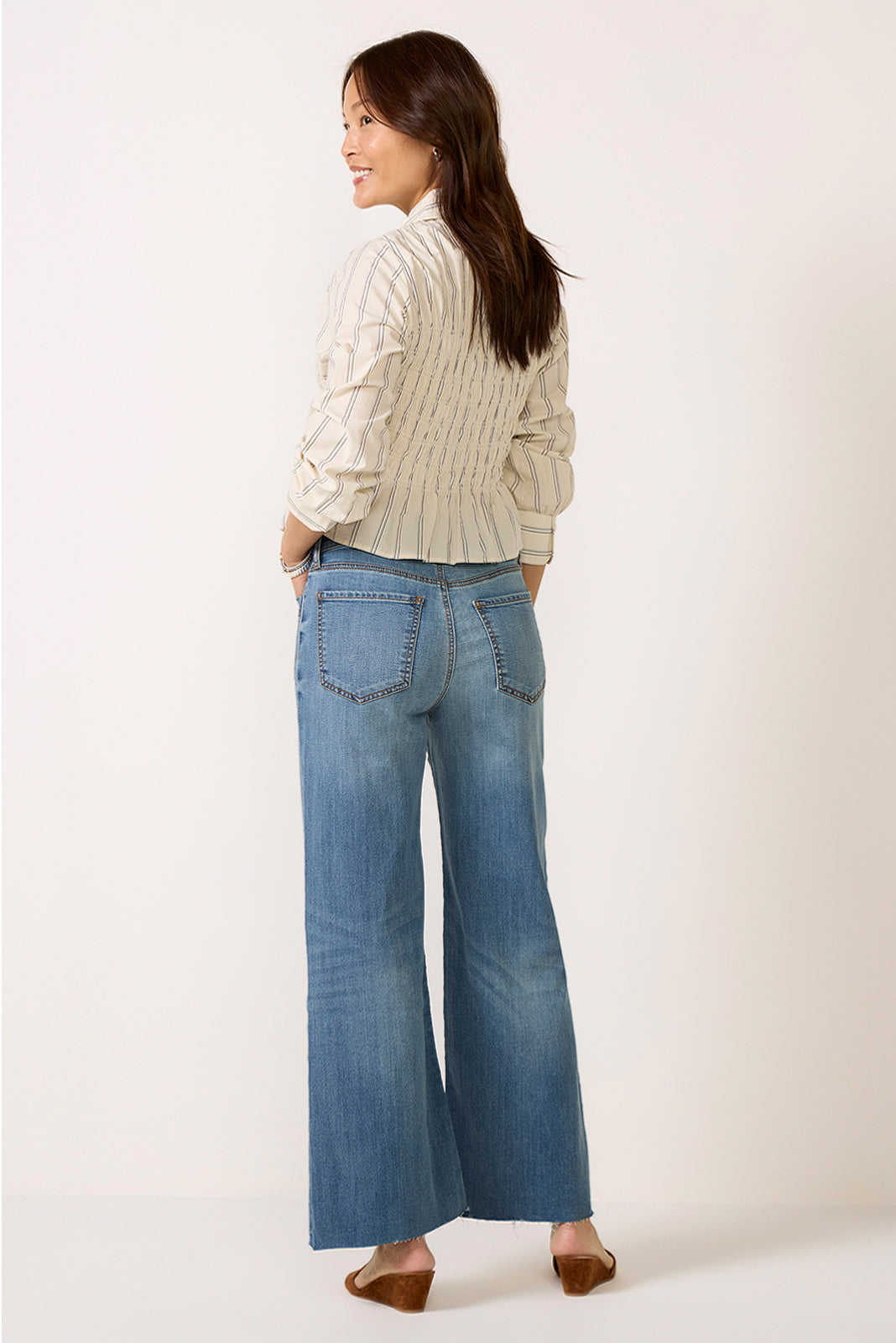 Meg Wide Leg W/ Buttons