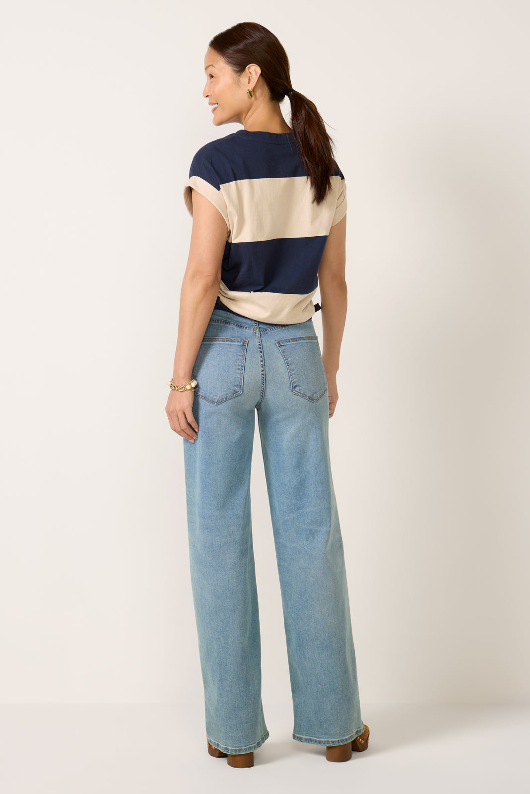 Jean Wide Leg w Twisted Seam