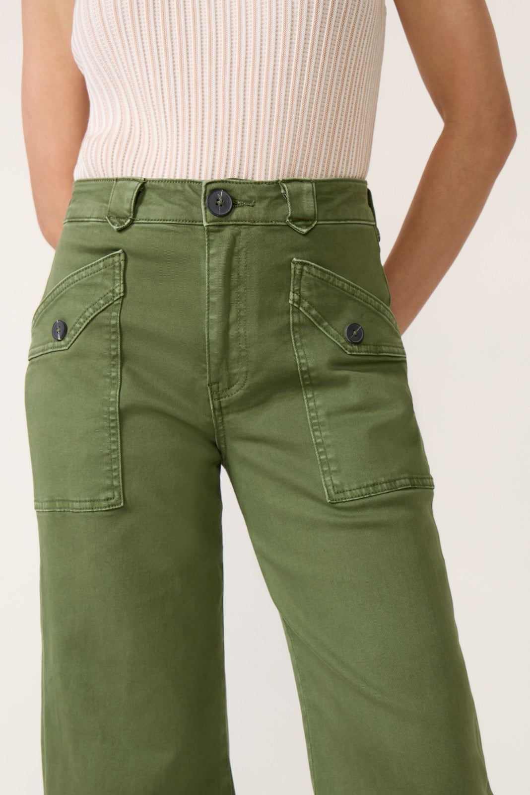 Petite Meg Wide Leg w Utility Pockets Pant
