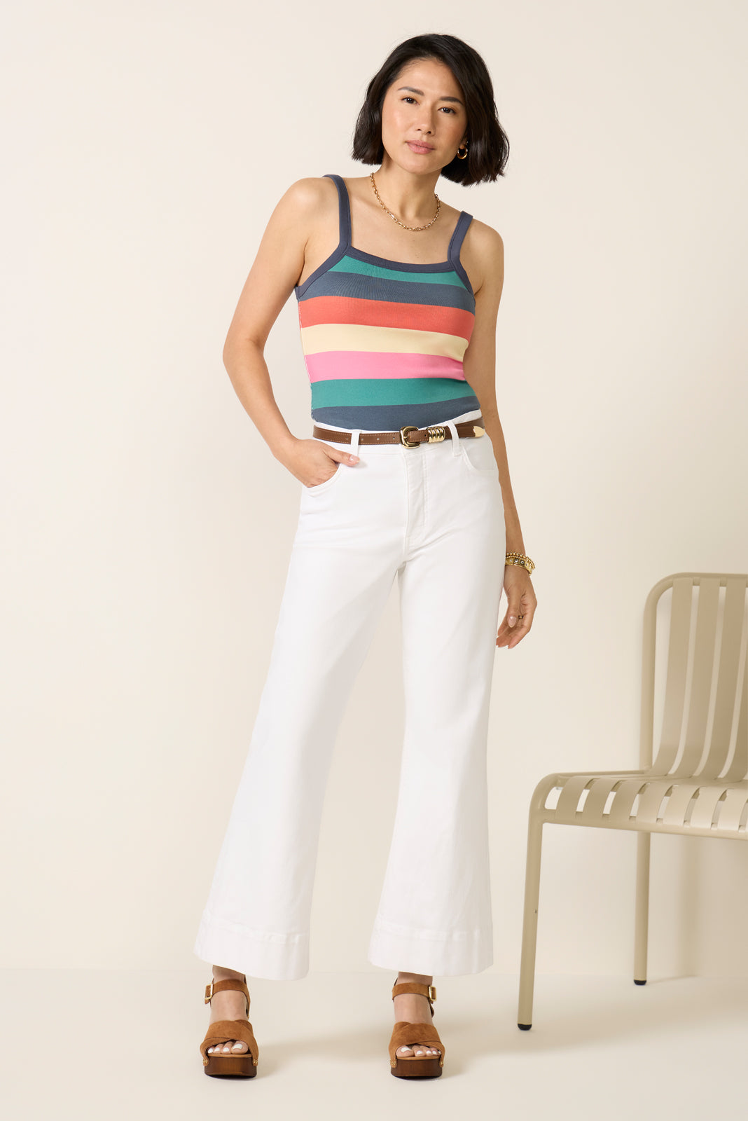 Petite Stella w Trouser Hem Bootcut Jean