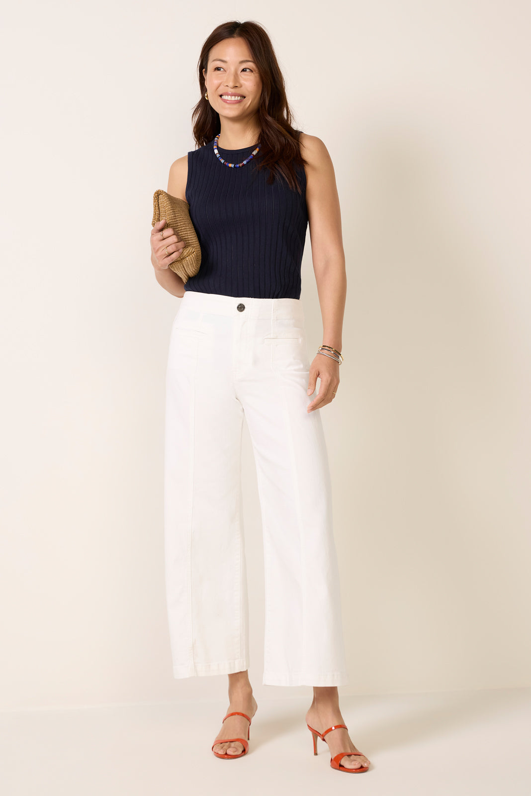 Meg Wide Leg W/ Stitch Detail