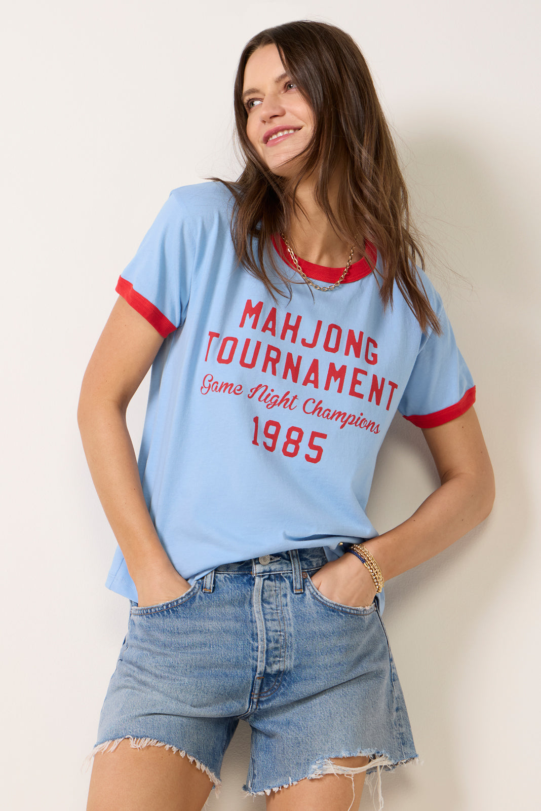 Mahjong Champions Ringer Tee