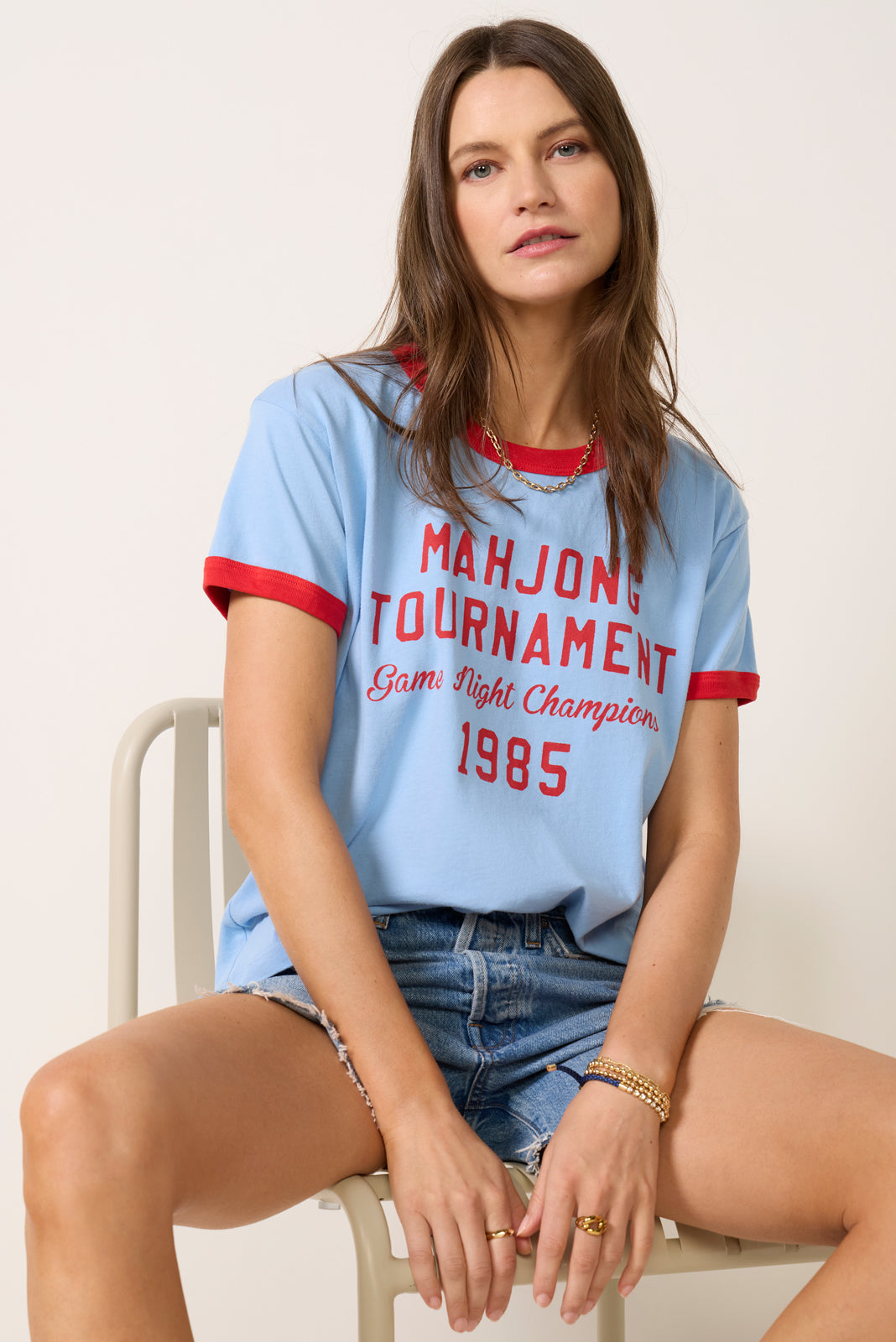 Mahjong Champions Ringer Tee