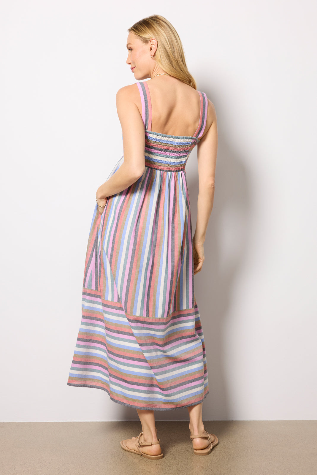 Julia Stripe Midi Dress