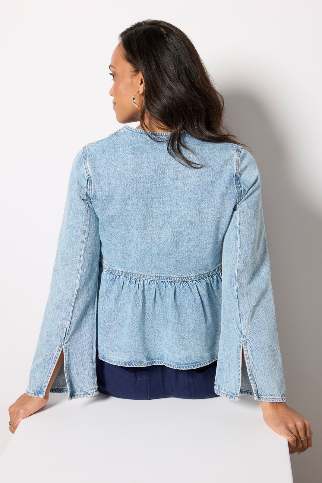 Tie Front Denim Jacket