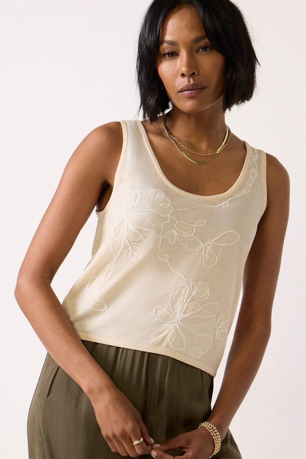 Tilly Embroidered  Tank