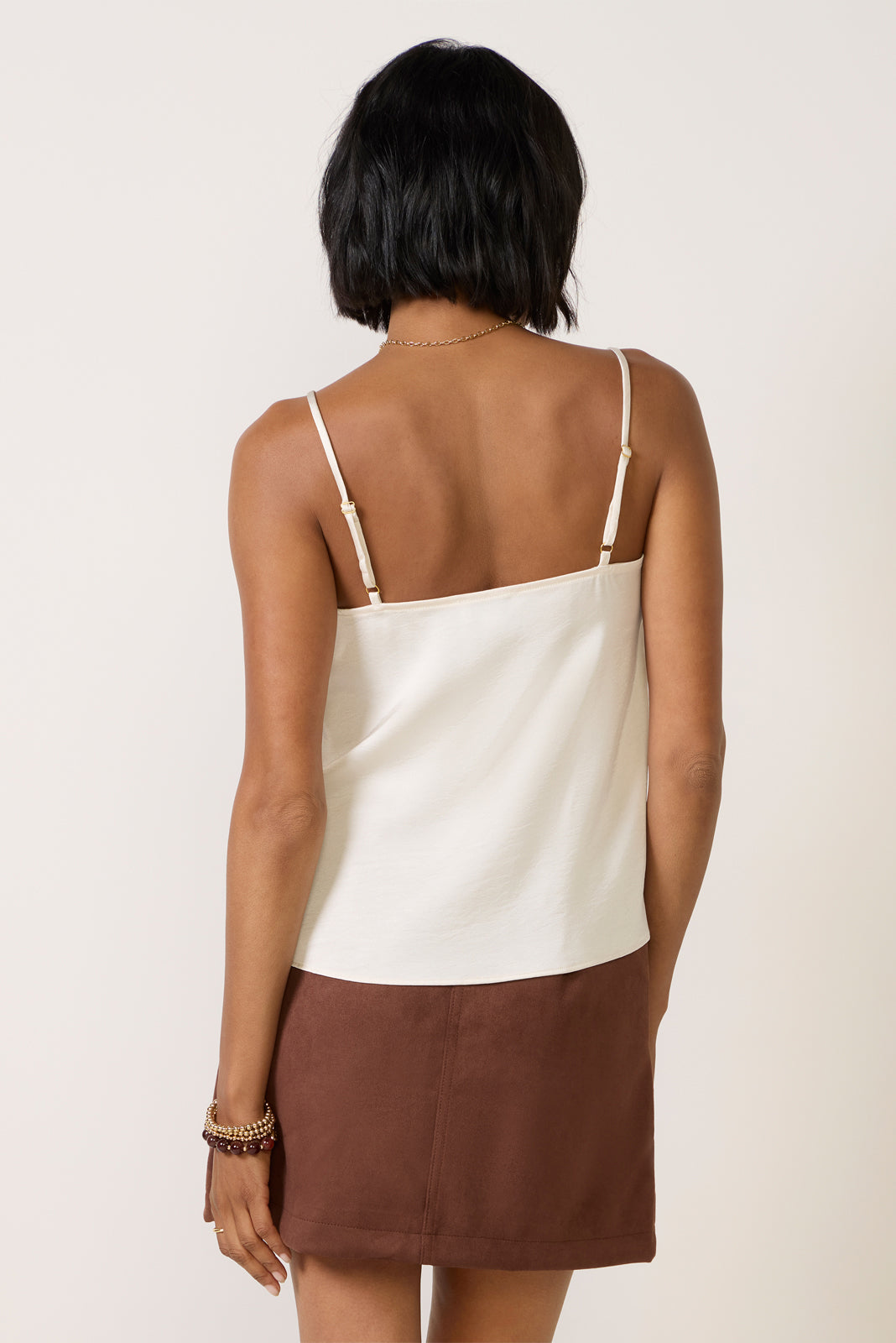 Monroe Satin Lace Trim Cami