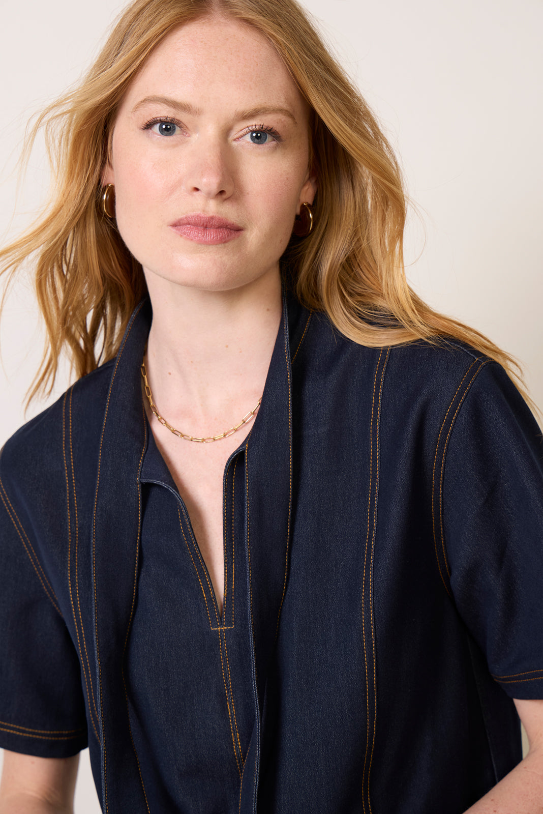 Ines Denim Top