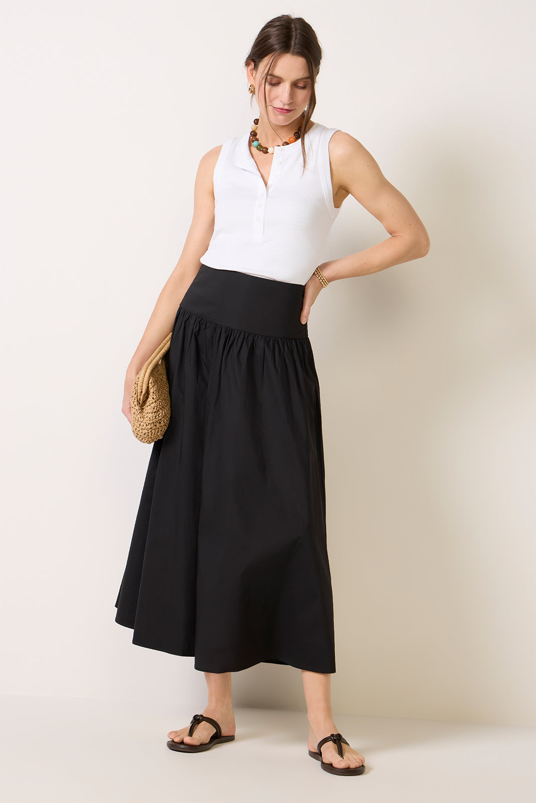 Sarah Poplin Maxi Skirt