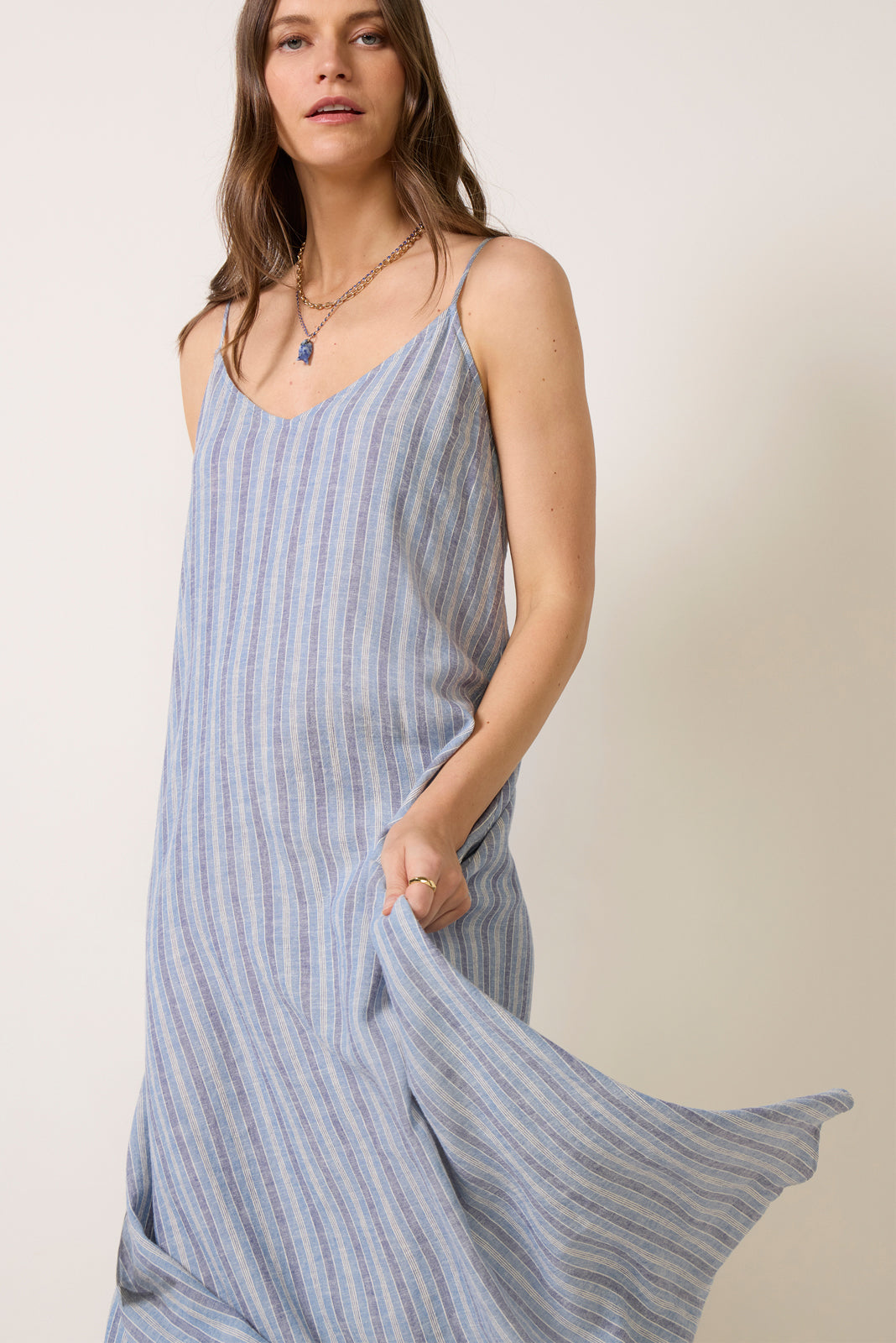 Sandcomber Striped Midi Dress