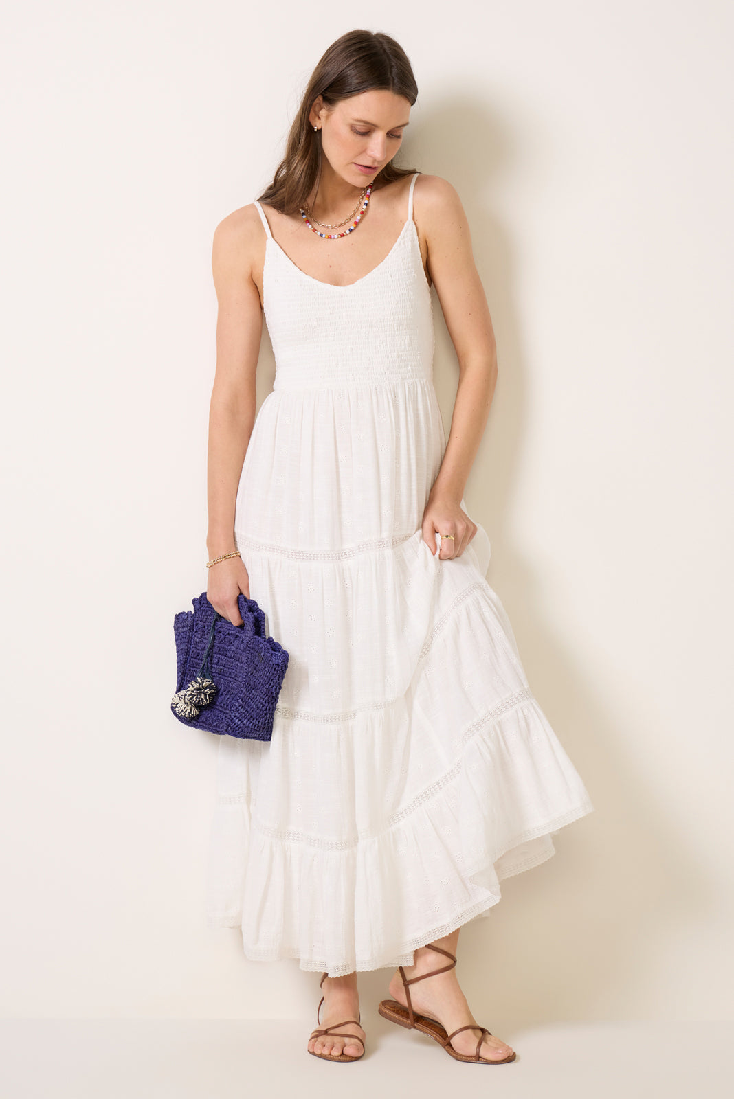Behati Eyelet Midi Dress