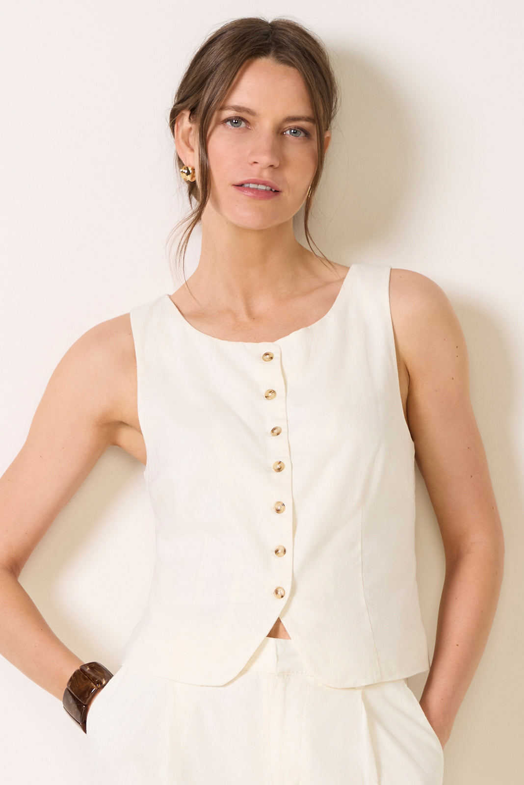 Roman Linen Vest