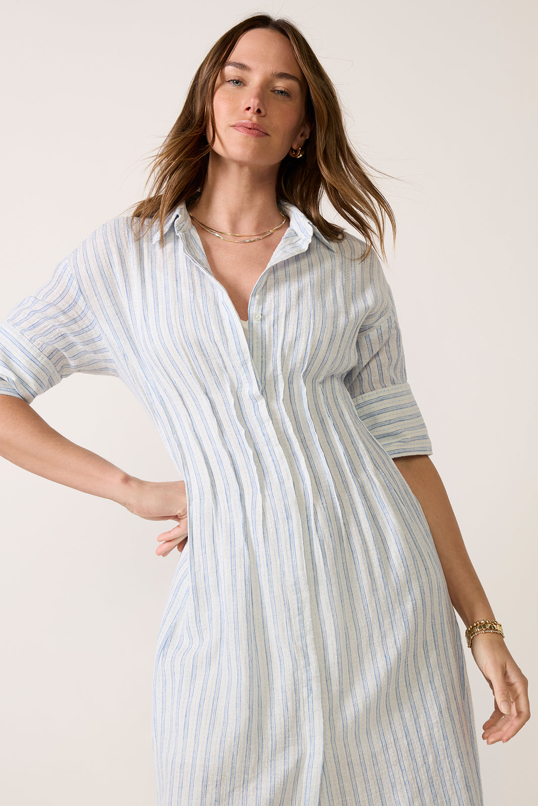 Saron Linen Shirtdress