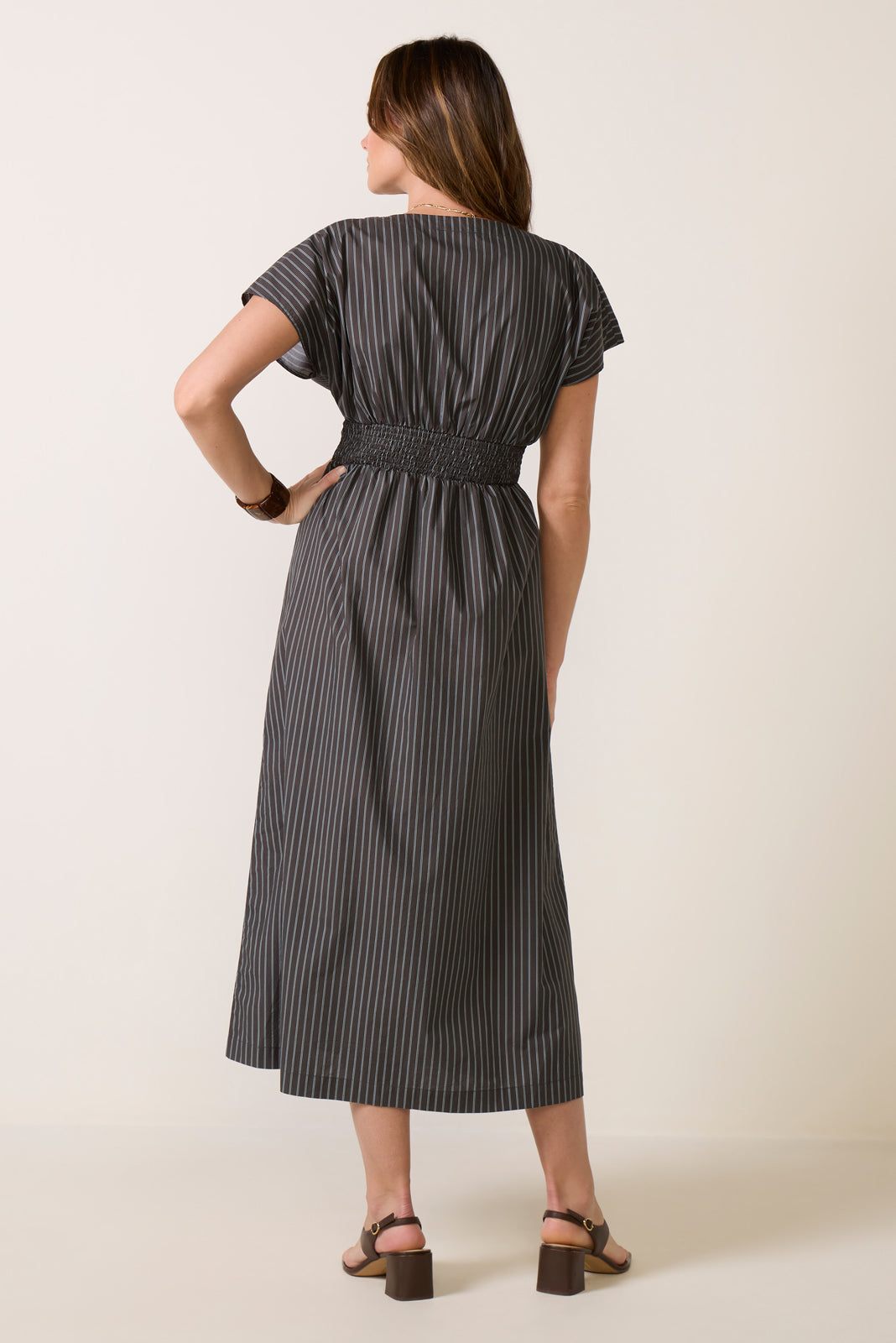 Sanna Striped Midi Dress
