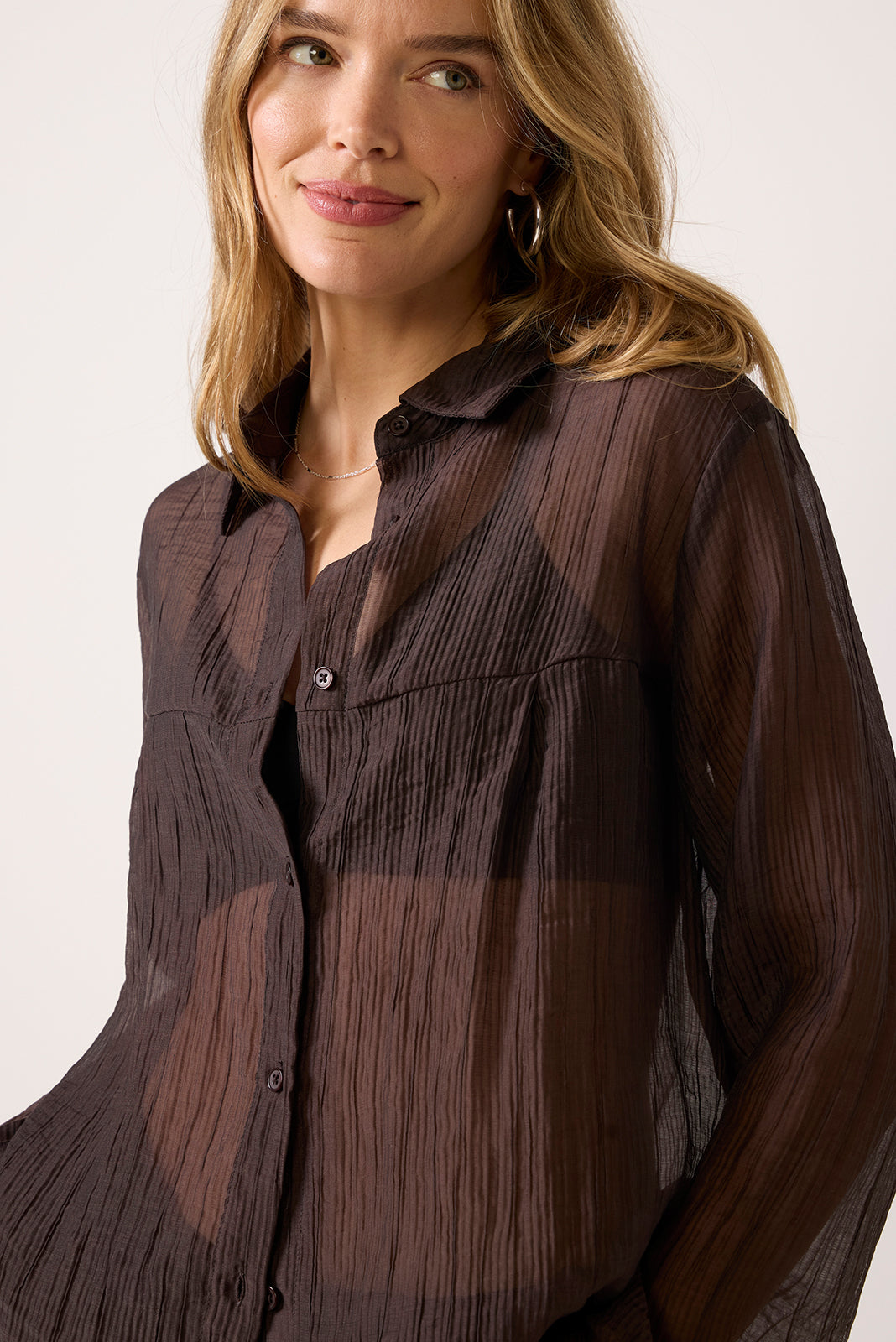 Sylvee Sheer Button Up