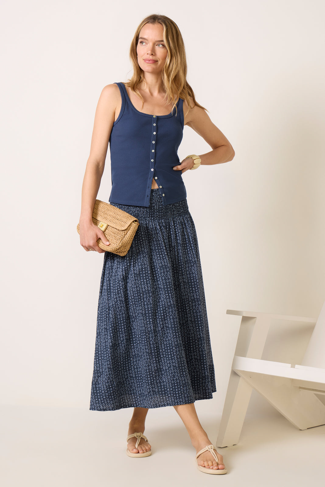 Niko Scallop Rib Tank Top