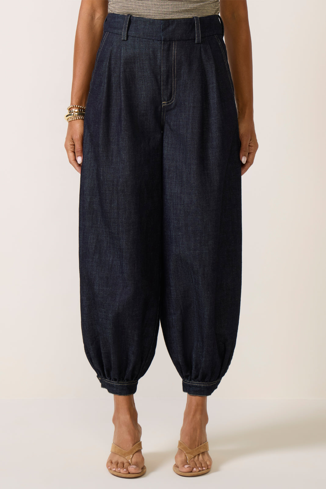 Balloon Denim Trouser