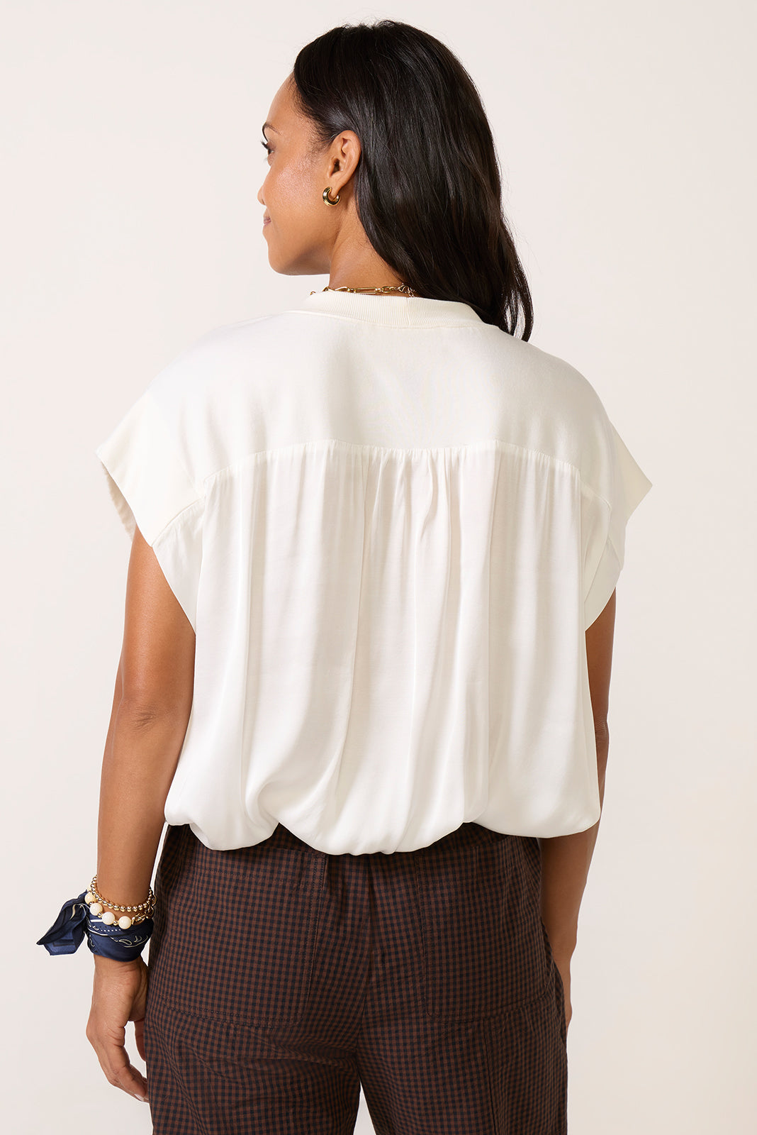 Mixed Media Bubble Top