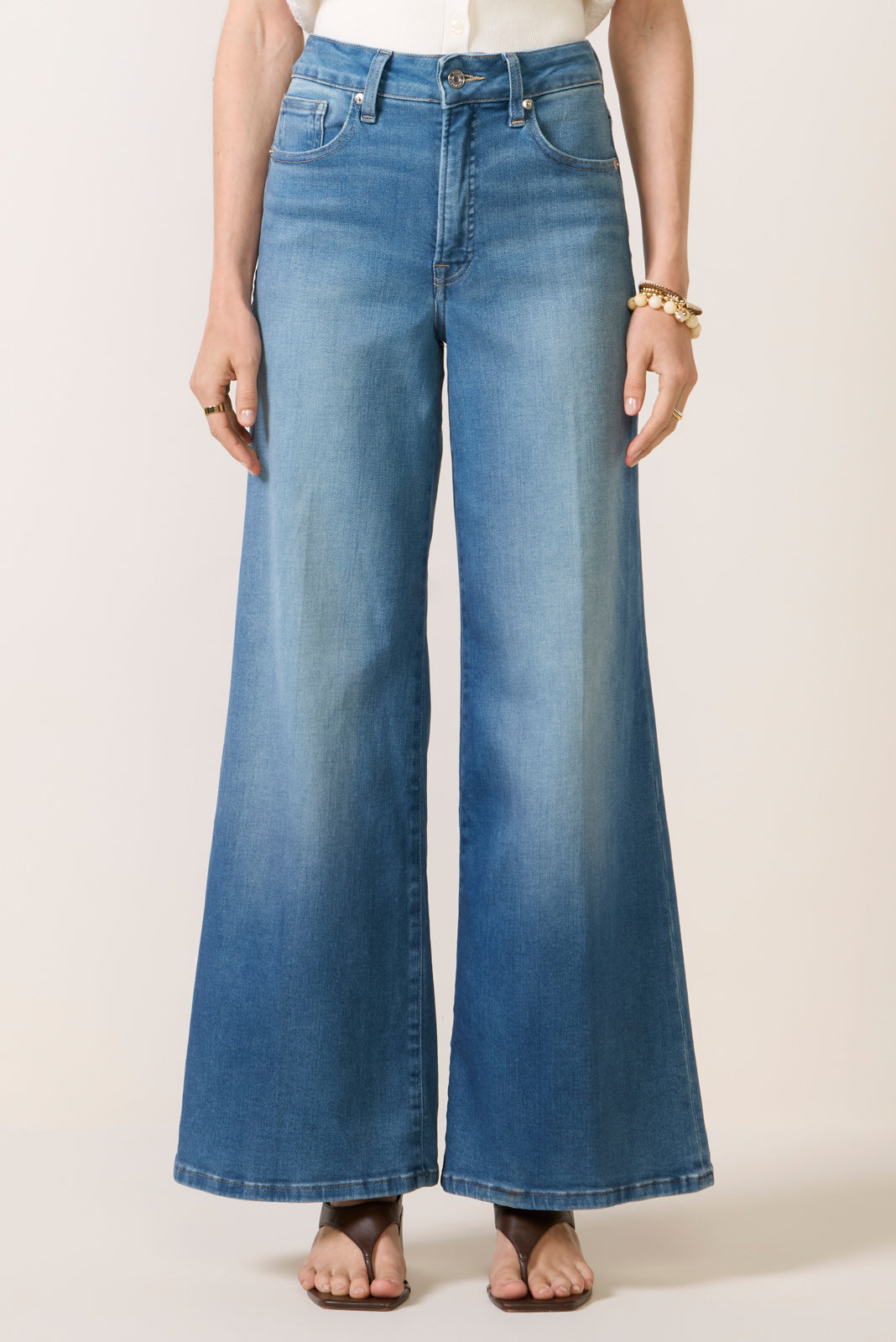 Soft Tech Good Waist Palazzo Ankle Jean