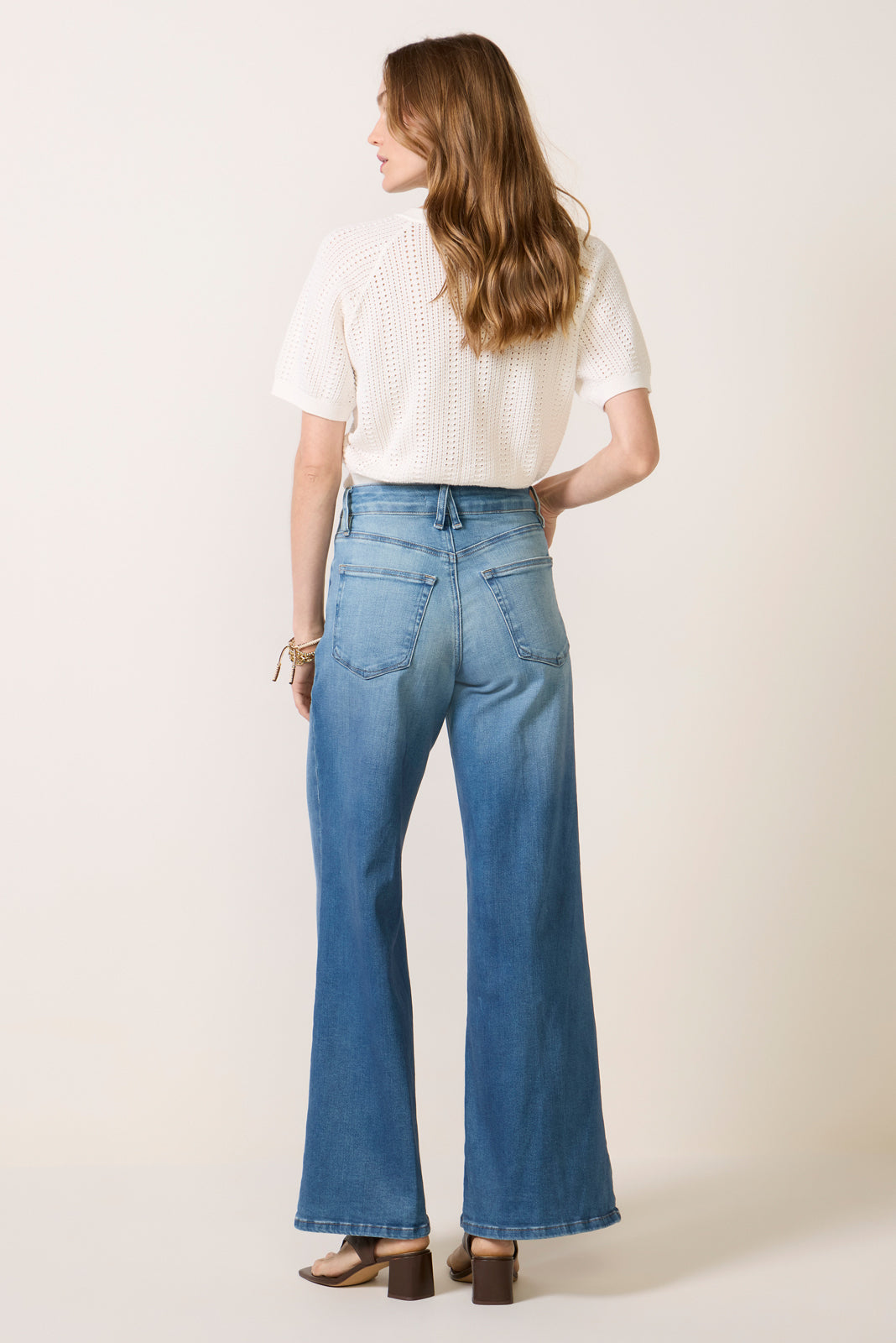 Soft Tech Good Waist Palazzo Ankle Jean