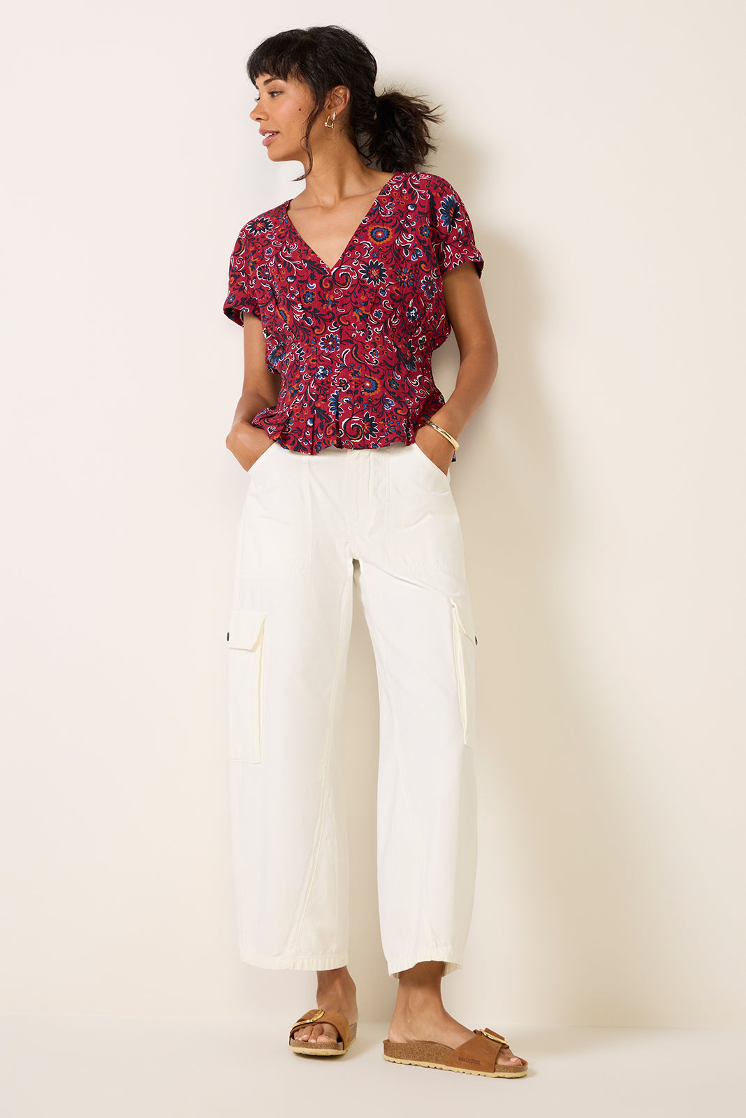 Lilly Waist Pintuck Blouse