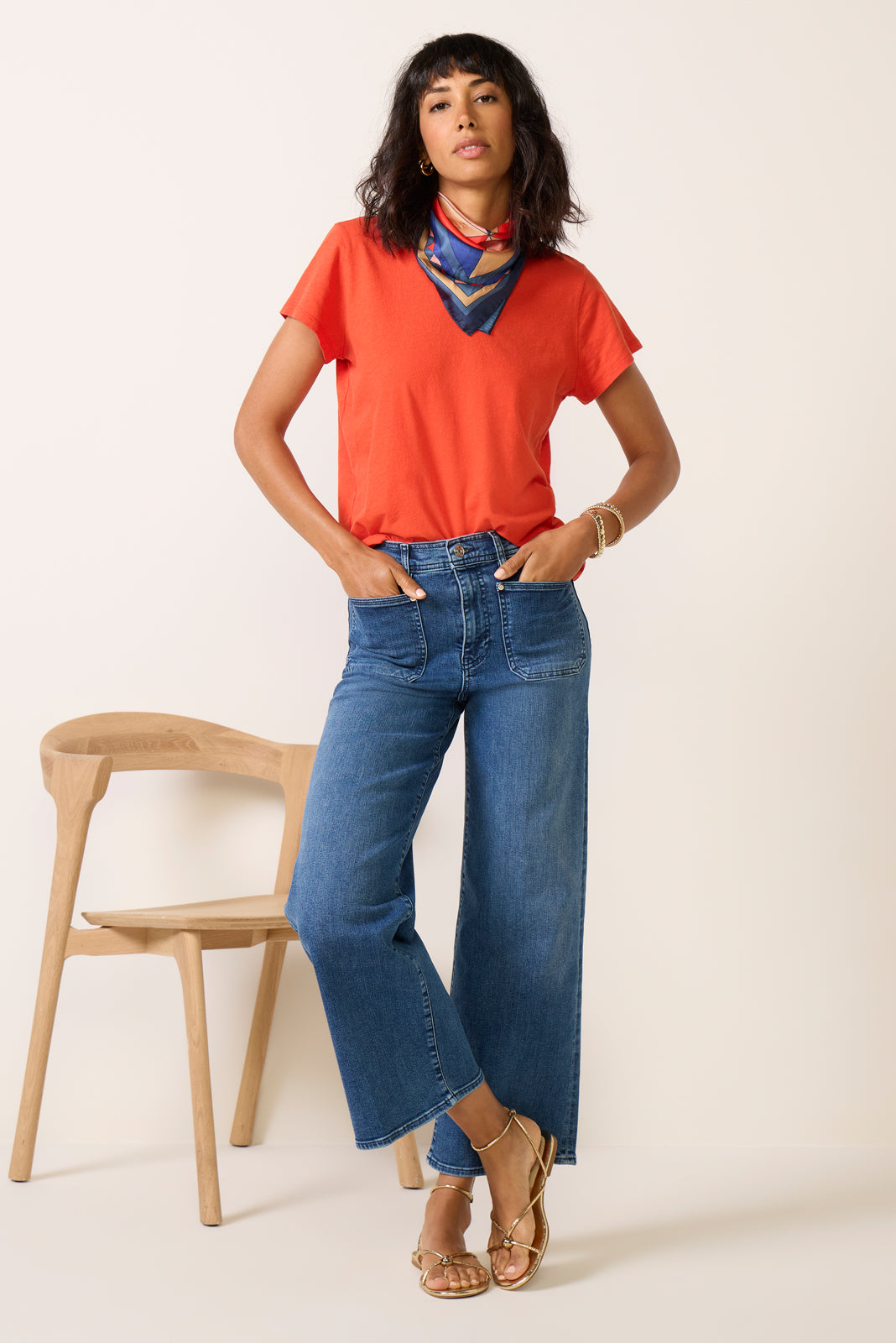 Le Slim Palazzo Crop Harbor Pocket