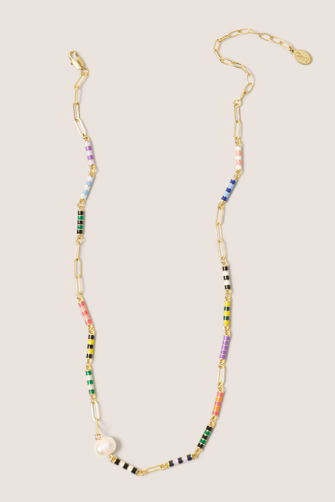 Le Stripe Pearl Necklace