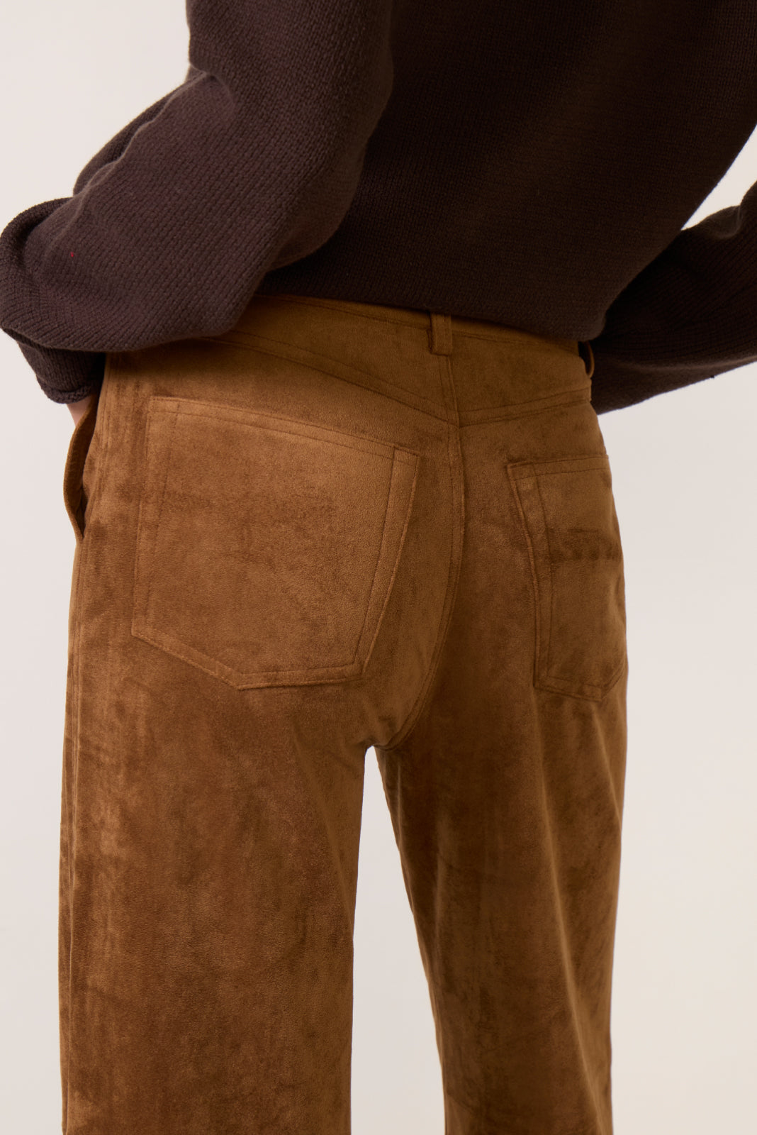 Cecile Suede Wide Leg Pant