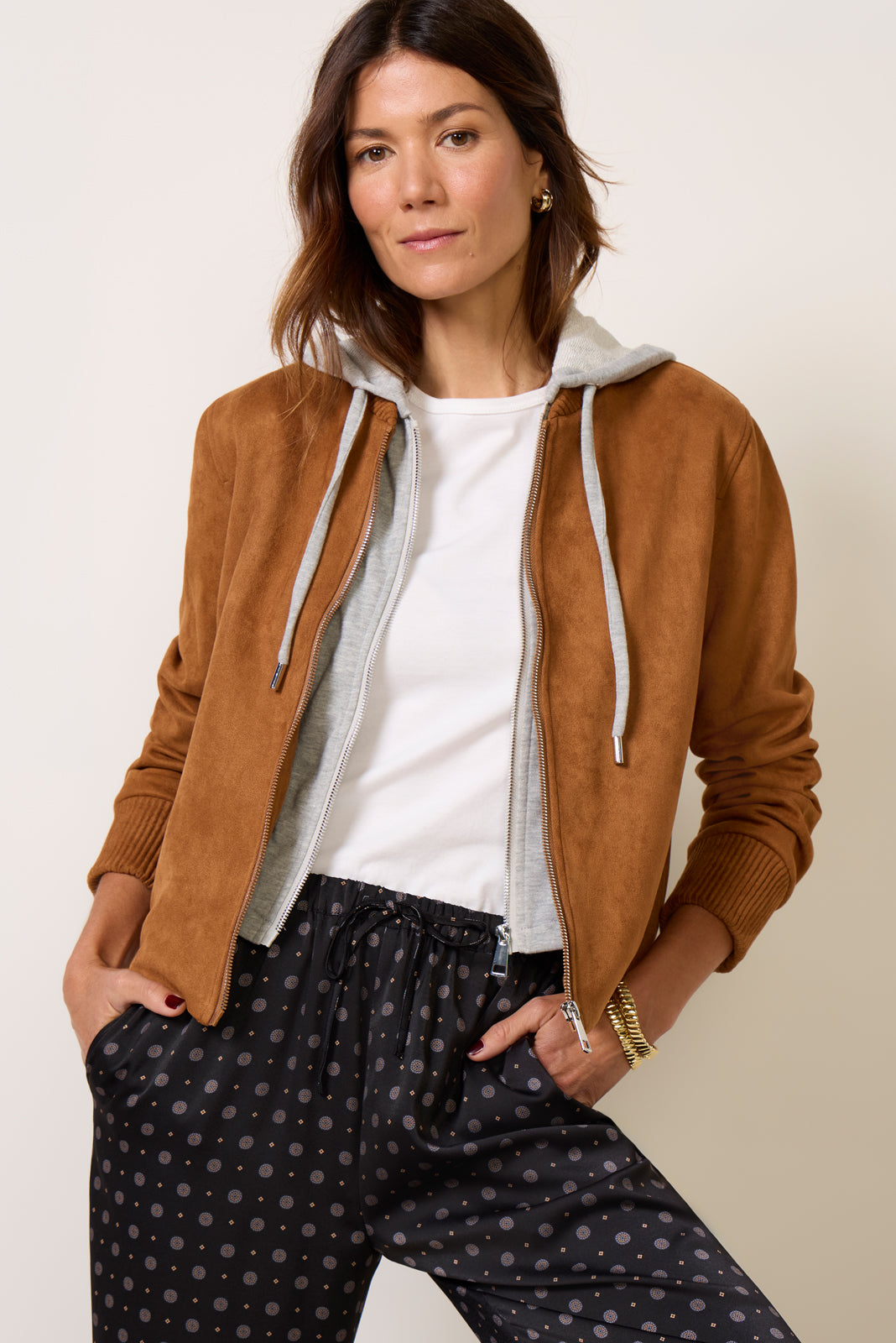 Blake Faux Suede Twofer Jacket