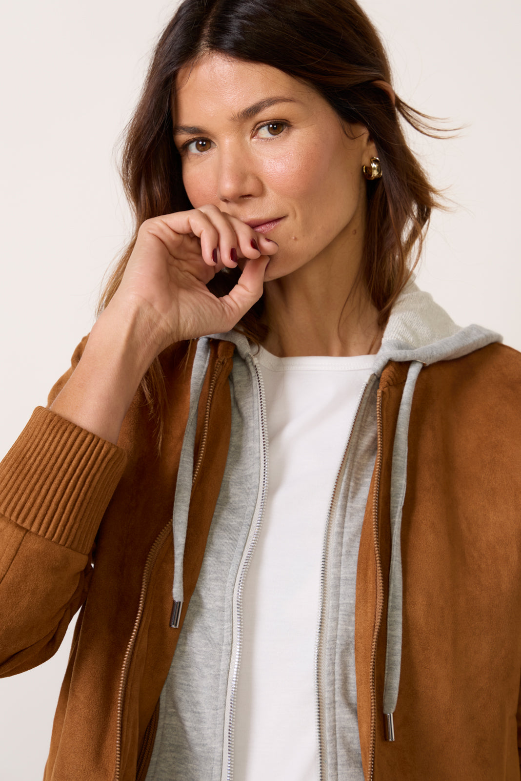 Blake Faux Suede Twofer Jacket