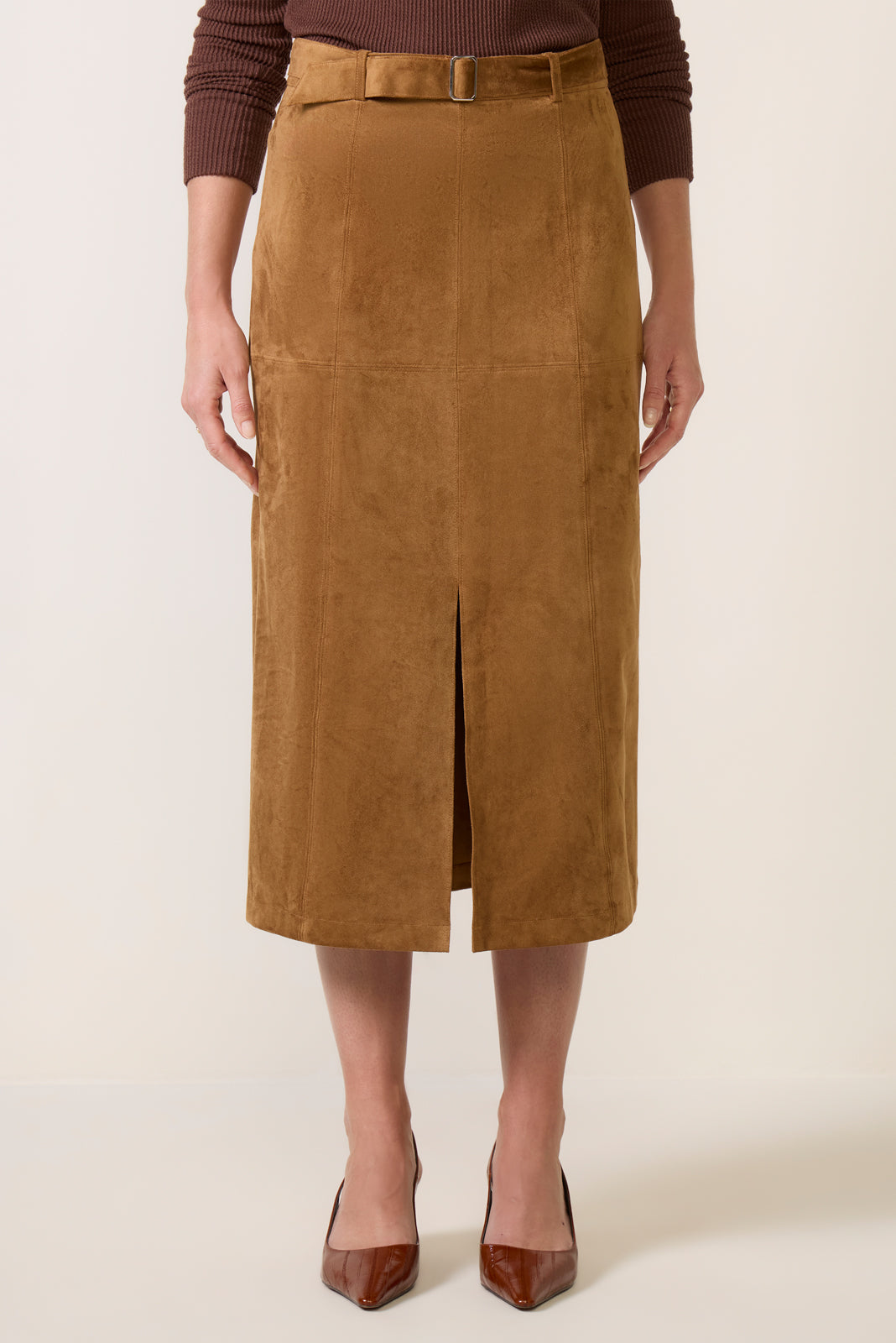 Shelly Suede Midi Skirt