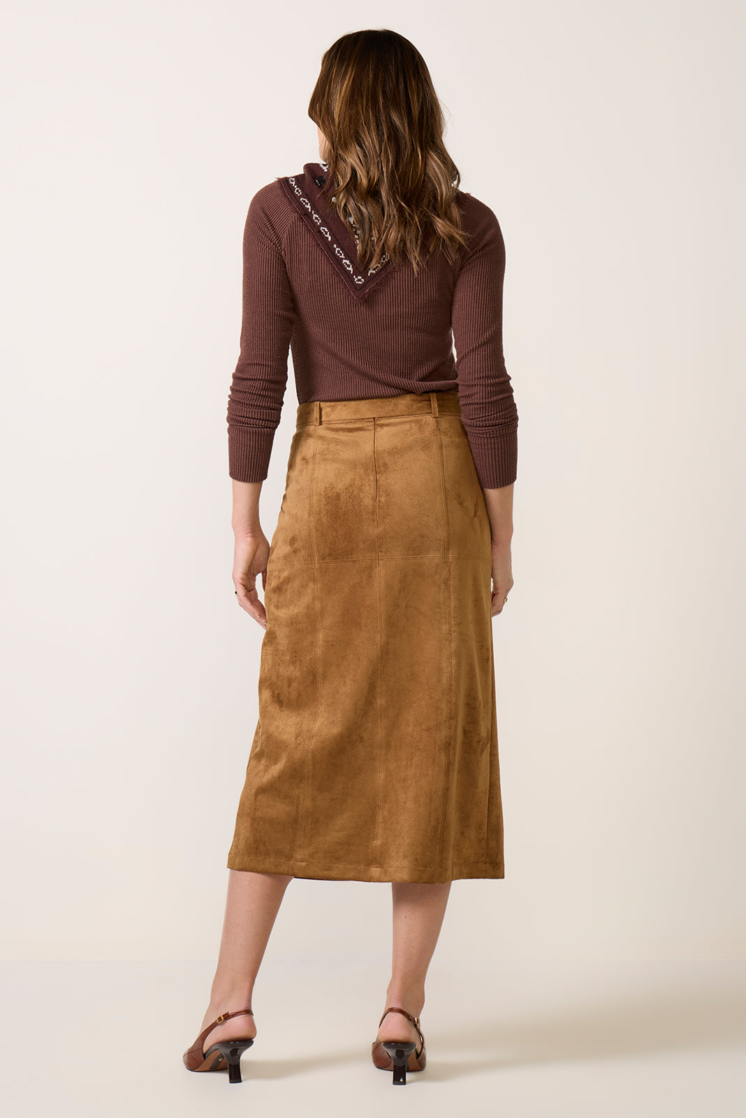 Shelly Suede Midi Skirt