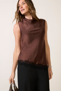 Kinley Satin Lace Top