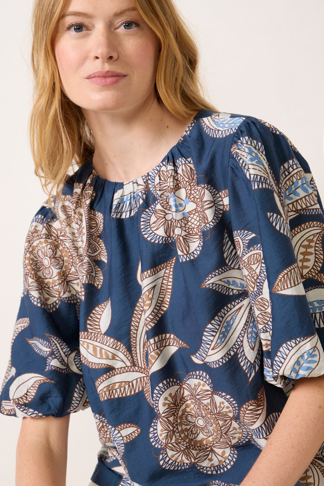 Lucille Bubble Sleeve Blouse