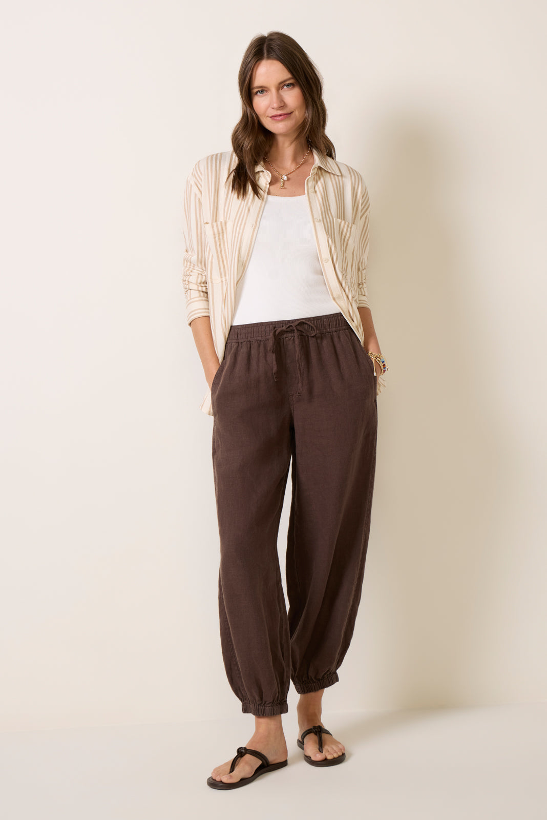 Reese Button Up Stripe Top