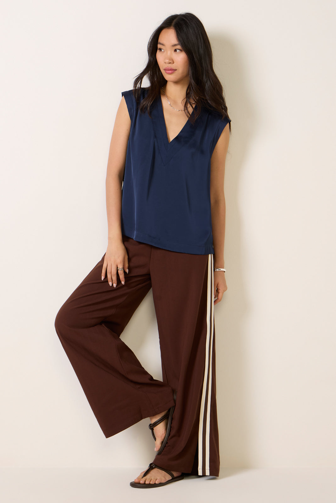 Keller Snap Satin Top