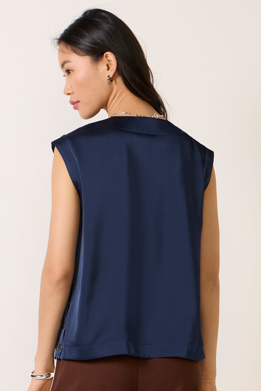 Keller Snap Satin Top
