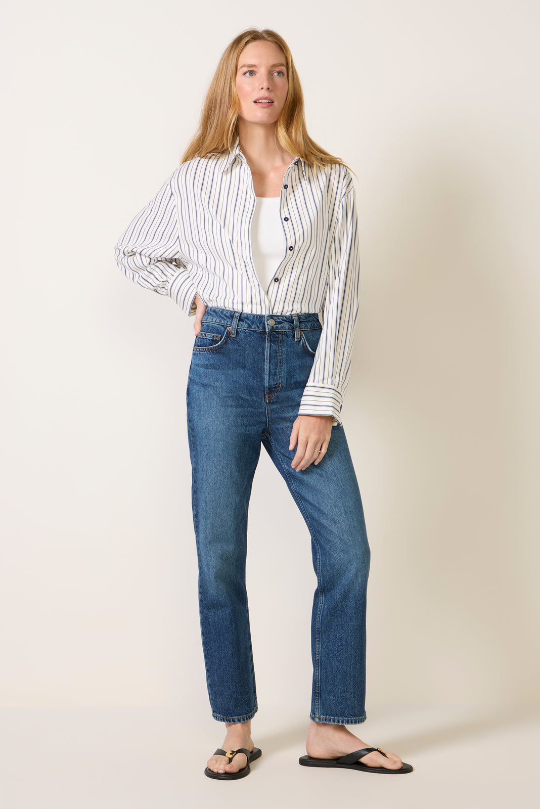 Cynthia High Rise Straight Jeans