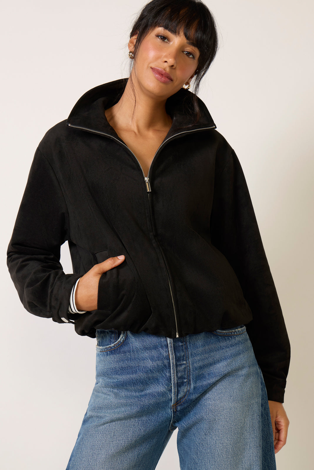Polly Suede Bubble Jacket