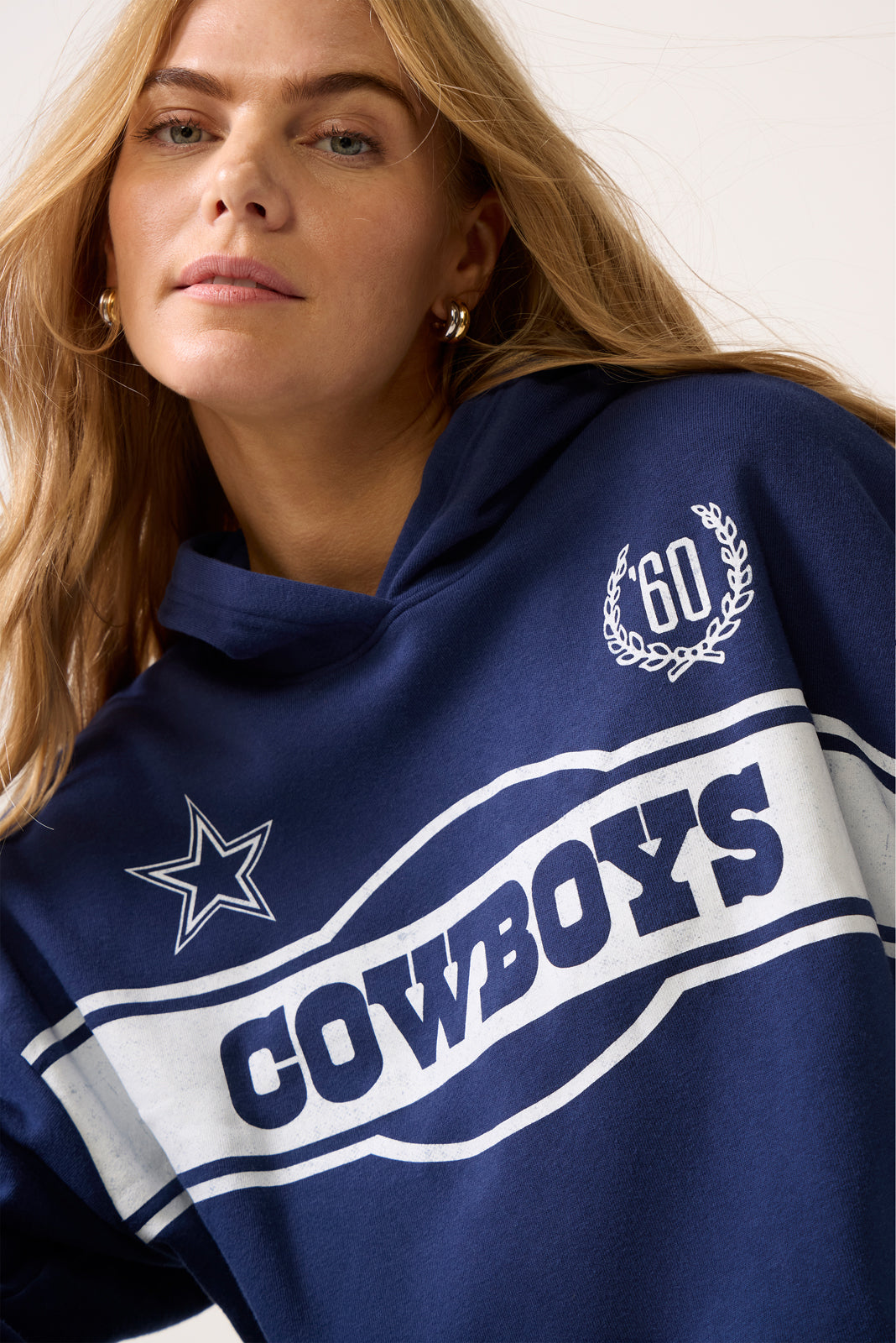 Cowboys Oversized Crop Hoodie