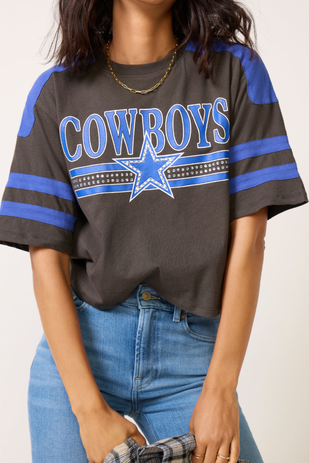 Cowboys Bling Crop Tee