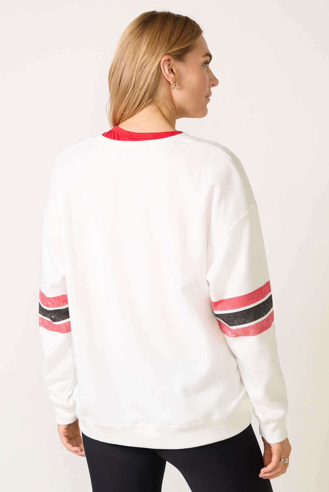 Chiefs Oversized Striped Sweatshirt