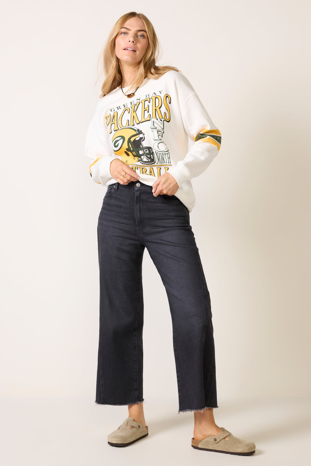 Packers Oversized Stripe Sweatshirt