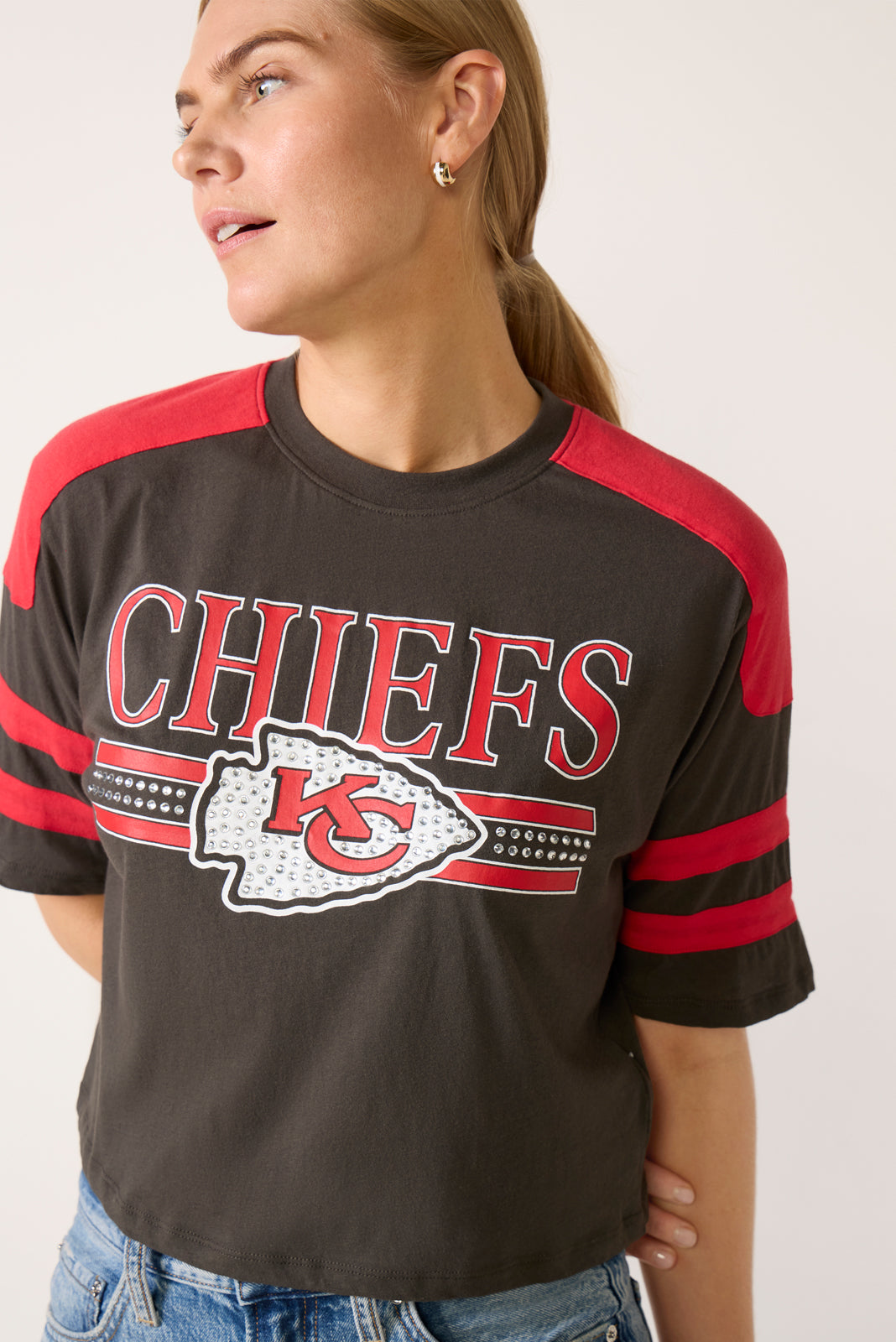 Chiefs Bling Crop Tee