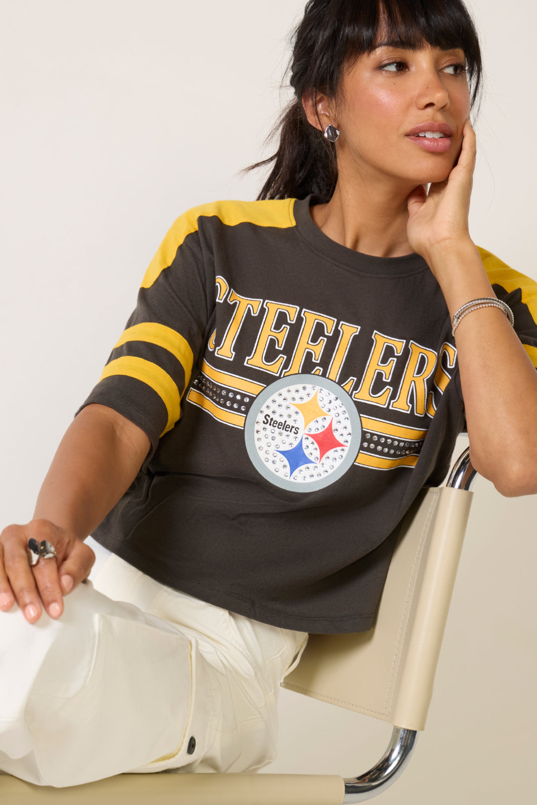 Pittsburgh Steelers Bling Crop Tee