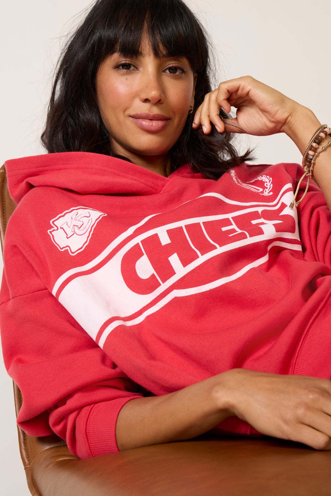 Chiefs Oversized Crop Hoodie